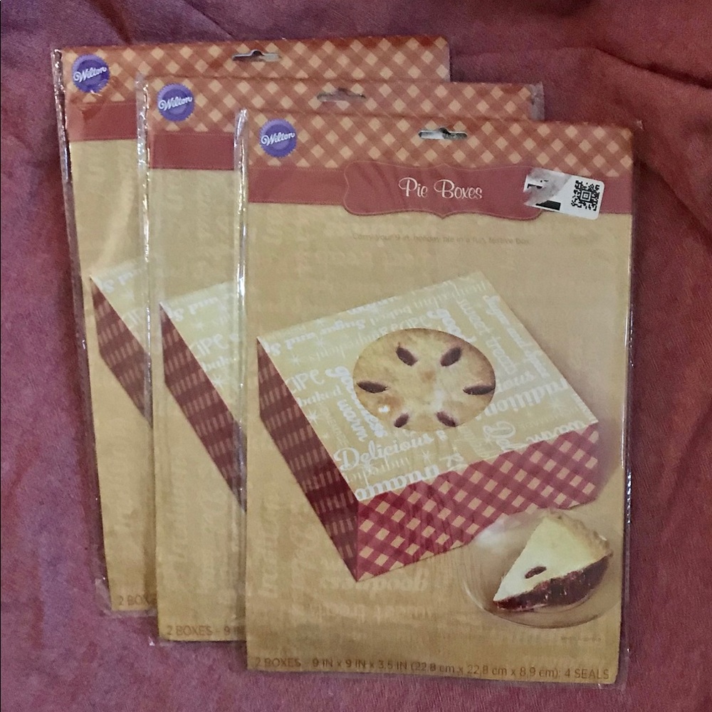 Wilton HOLIDAY 9" PIE BOXES/3 pack bundle